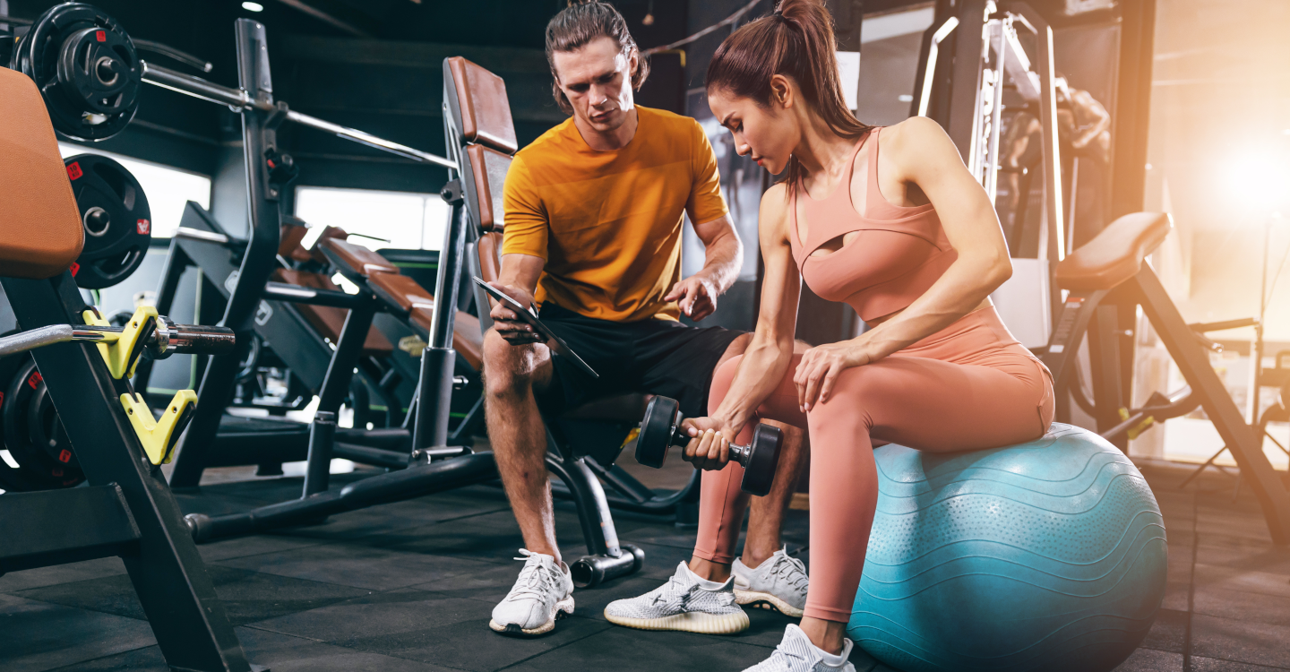 Woman doing exercise to reach her performance goals