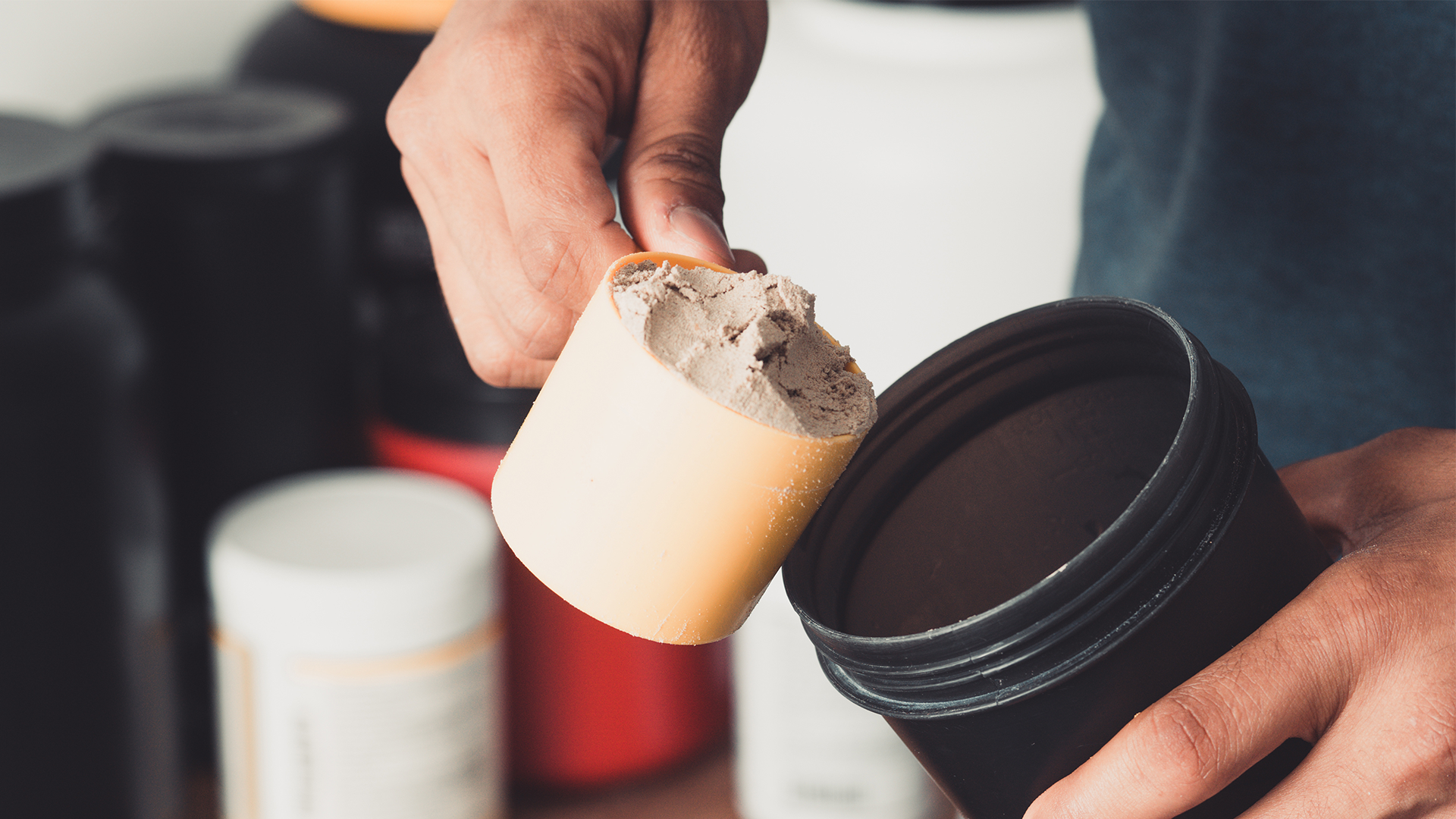 Man discovers benefits of whey protein powder