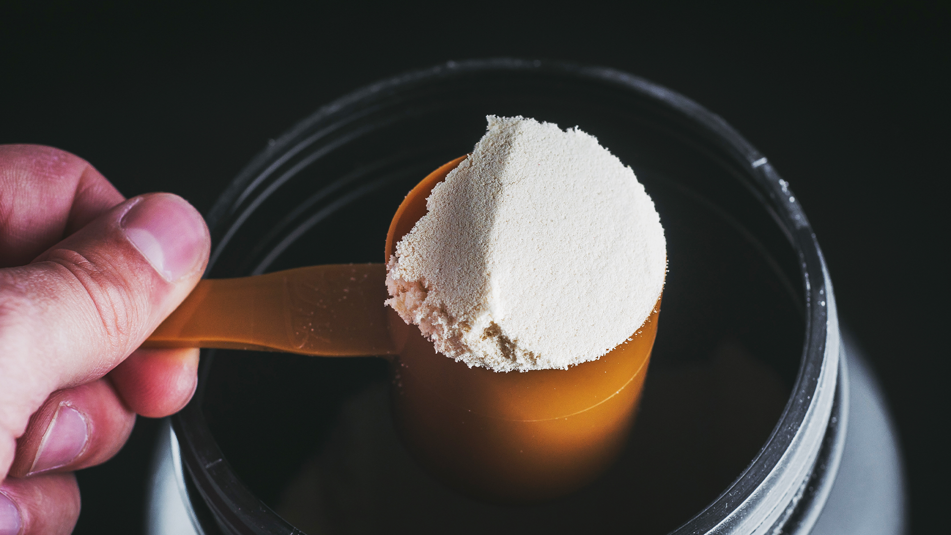 Scoop of creatine powder